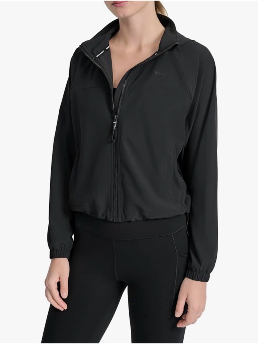 Black Zip-Up Athletic Jacket